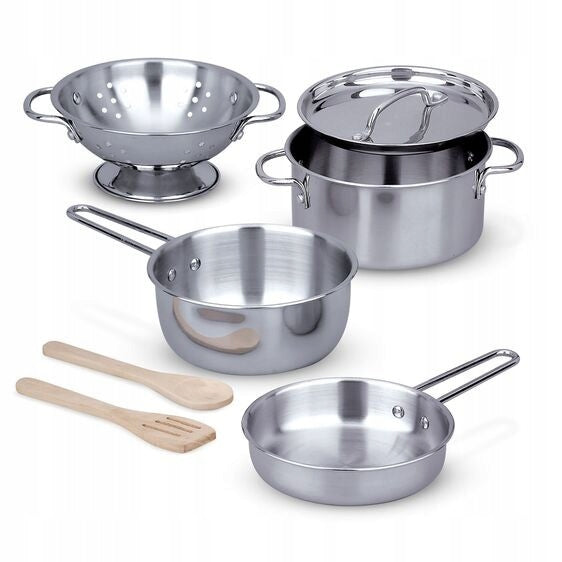 Melissa Set Metal Pots for Kids Stand
