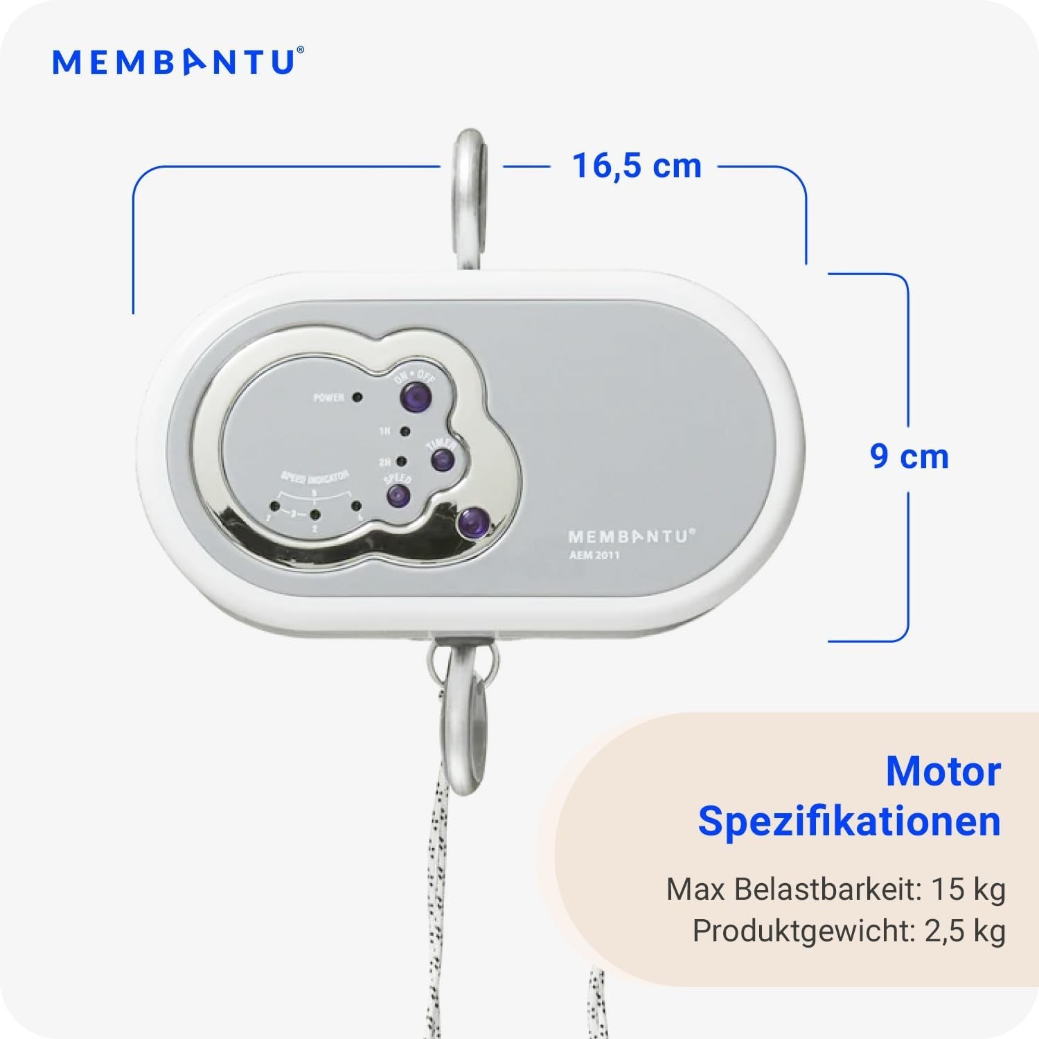 Membantu Spring-loaded rocker motor white/grey R1108 Color white