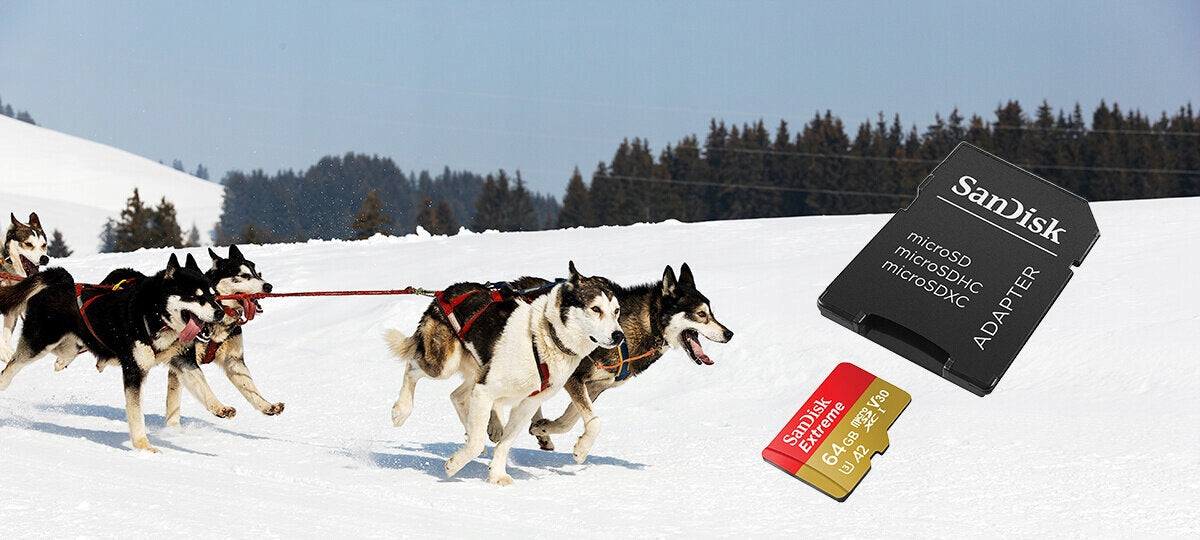 Memory card SANDISK Extreme microSDXC 64 GB Speed classes U3 V30