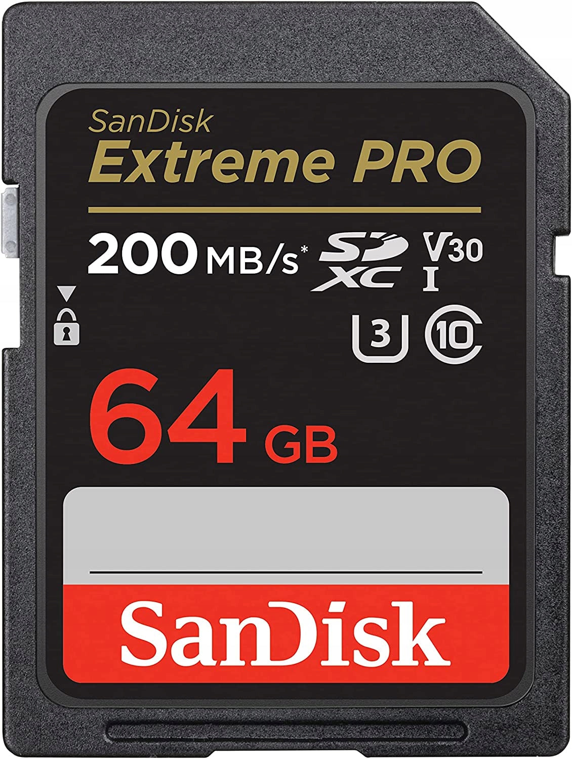 Memory card SanDisk Extreme PRO 64 GB SDXC 200/90 MB/s V30 Manufacturer code SDSDXXU-064G-GN4IN