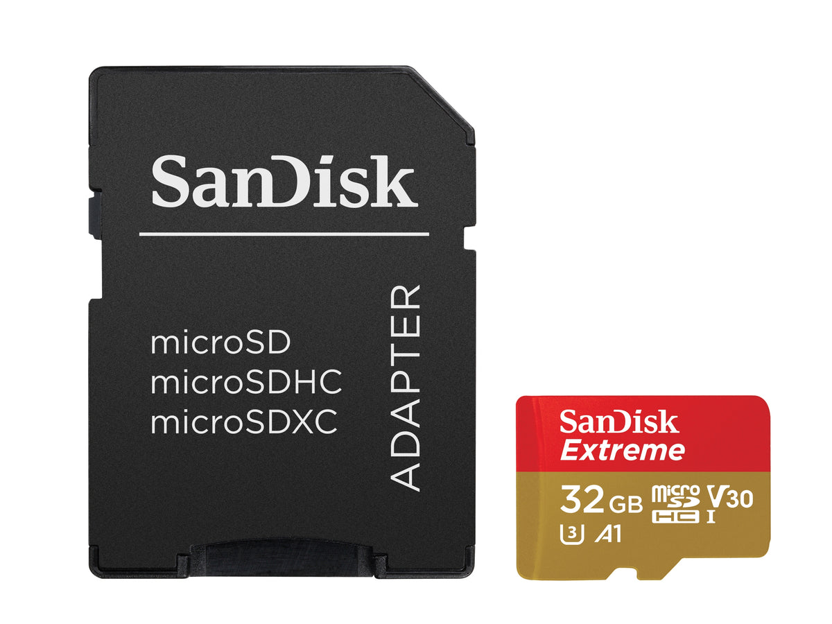 Memory card SanDisk Extreme microSDHC 32GB V30 100 MB/s + Adapter Manufacturer SanDisk