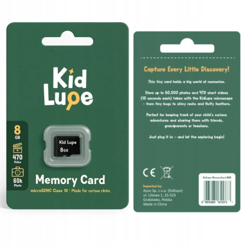 Memory card for microscope and binoculars microSDHC 8 GB KidLupe Manufacturer no brand