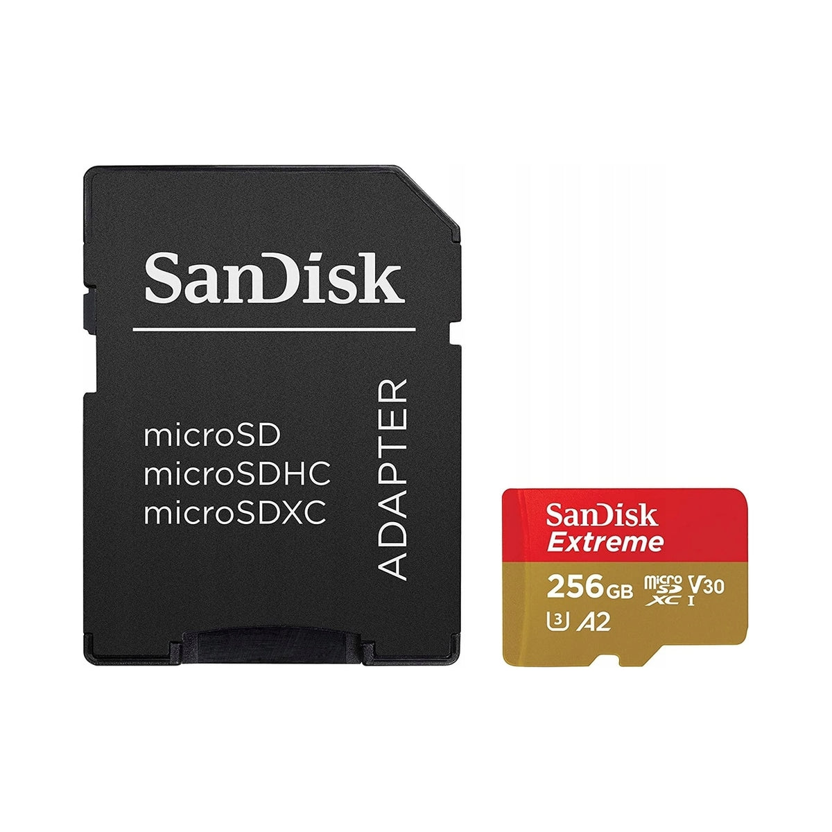 Memory card with adapter SanDisk microSDXC 256GB Extreme 190/130MB/s