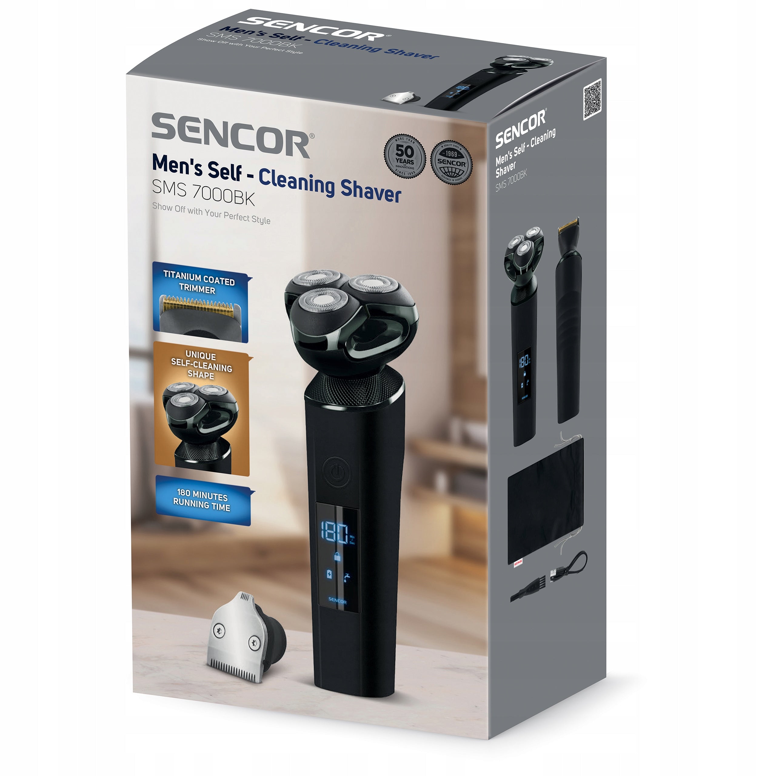 Men's Electric Shaving Machine SMS 7000BK Packaging status original