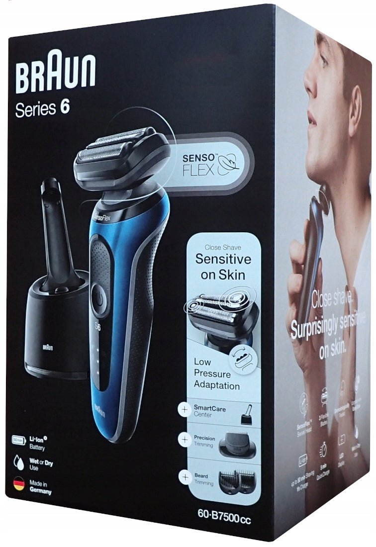 Men's Face Shaver Braun 60-B7500cc +Trimer Cleaning Station EAN (GTIN) 4210201289906