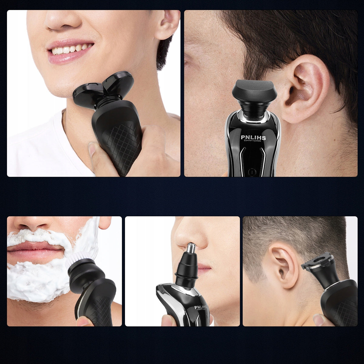 Men's Shaver 5in1 Beard Shaving Machine, Hair - Nose Trimmer Brand no brand