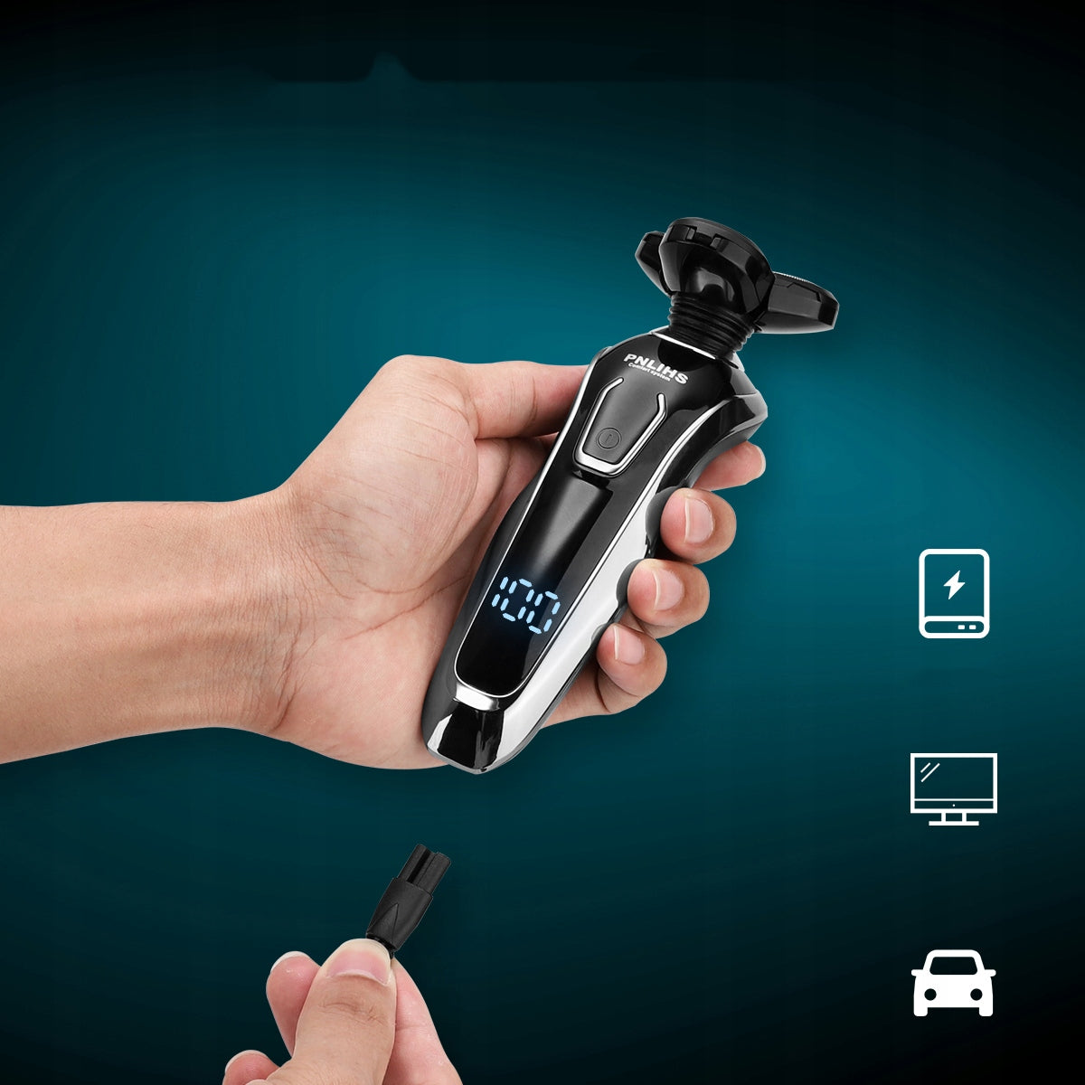 Men's Shaver 5in1 Beard Shaving Machine, Hair - Nose Trimmer Type not specified