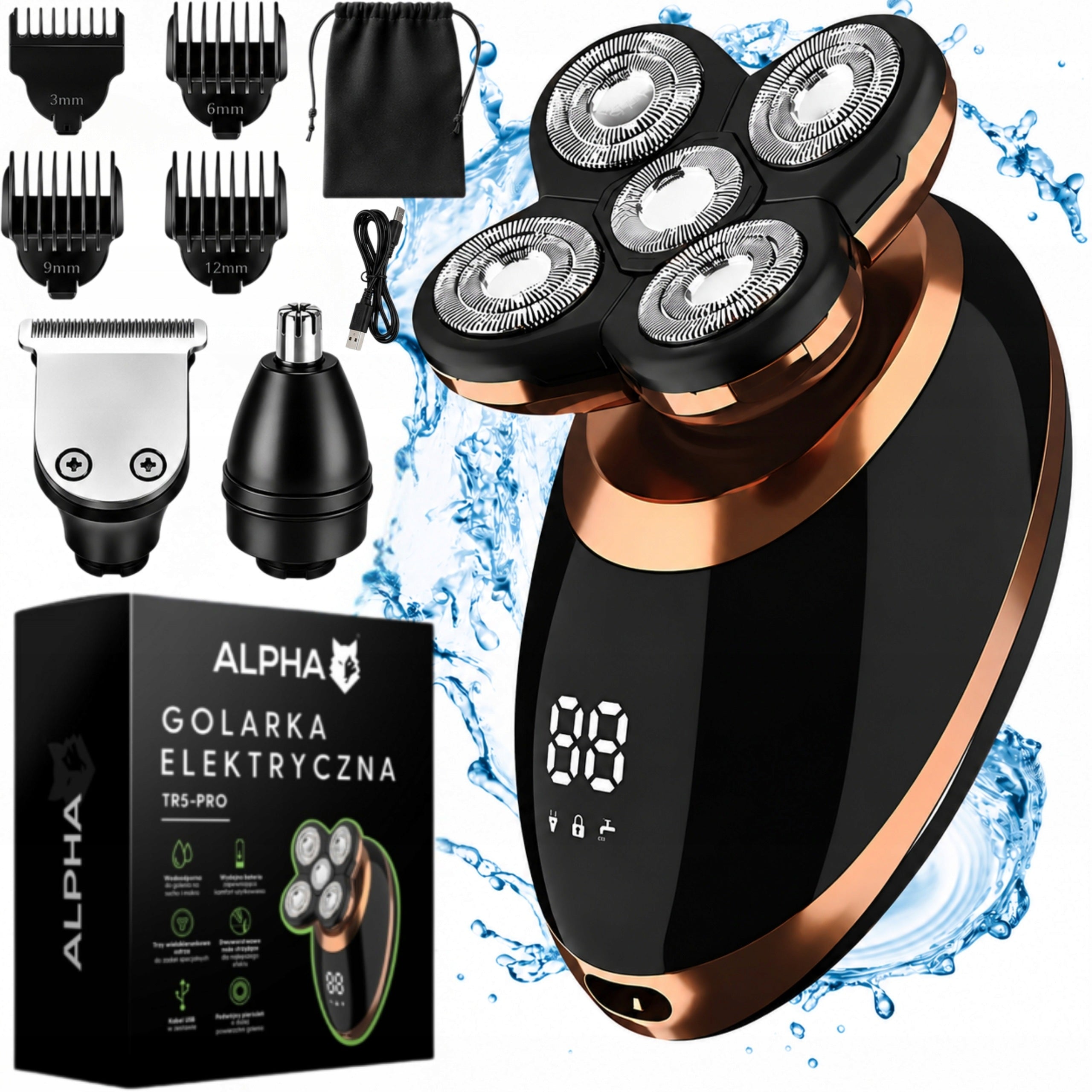 Men's Shaver Beard, Hair Shaving Machine - Nose Trimmer Alpha