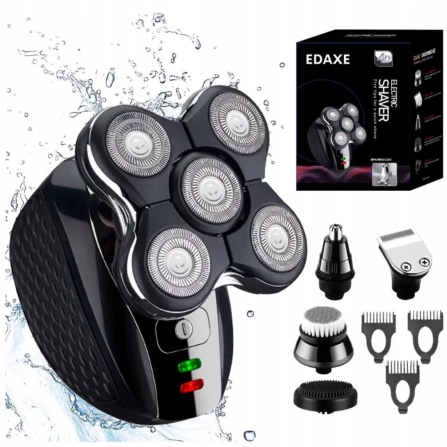 Men's Shaver Hair Shaving Machine + Nose and Beard Trimmer EDAXE