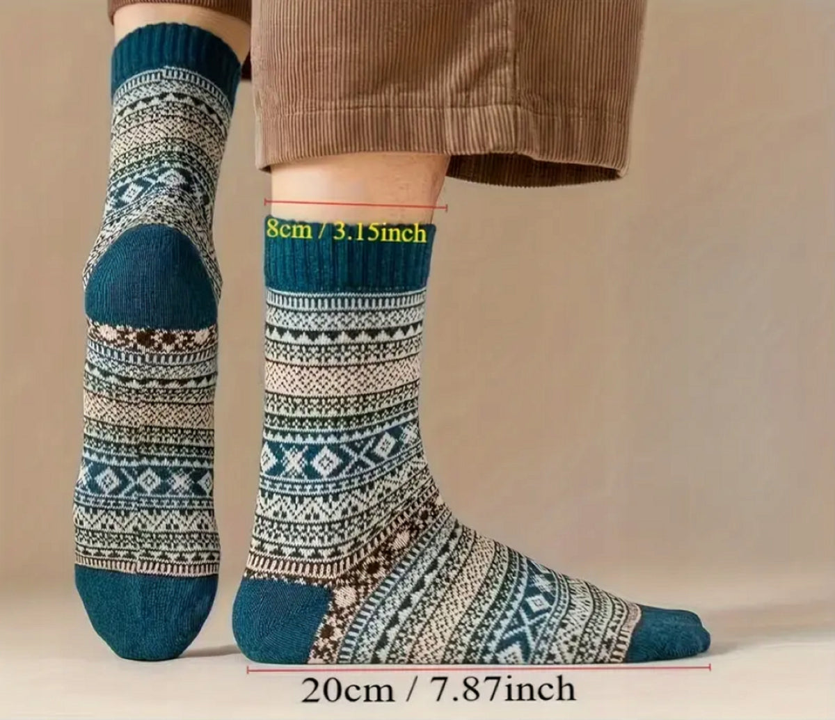 Men's Socks Winter 5 Pairs Thick Warm Knitted Comfortable Manufacturer code 7273510173