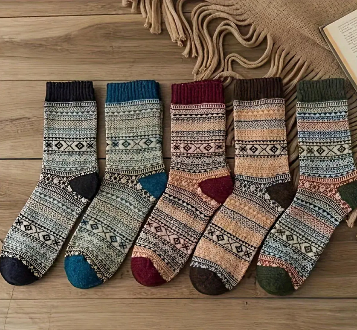 Men's Socks Winter 5 Pairs Thick Warm Knitted Comfortable Packaging status original
