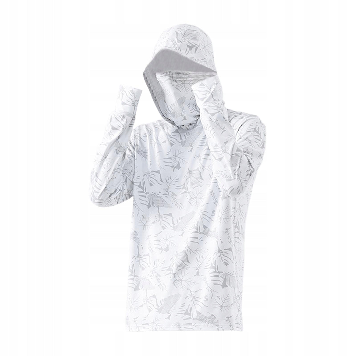 Men s Sun Protection Hoodie Shirt Sun Protective Clothes L White Size L