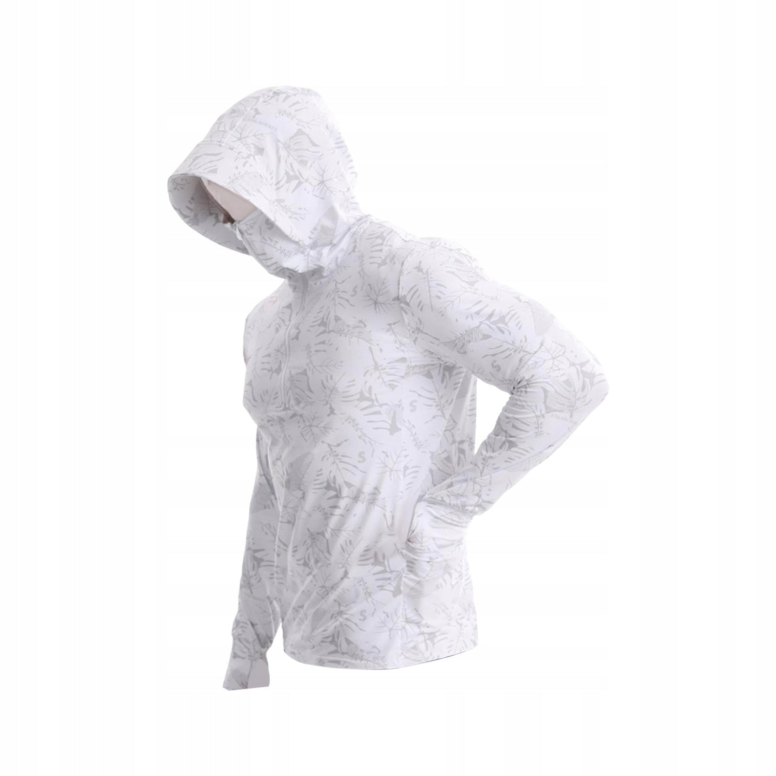 Men s Sun Protection Hoodie Shirt Sun Protective Clothing for Men Thin XL Color white