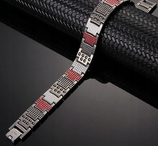 Men's magnetic bracelet made of pure titanium! minerals, with strong magnet EAN (GTIN) 0730759888689