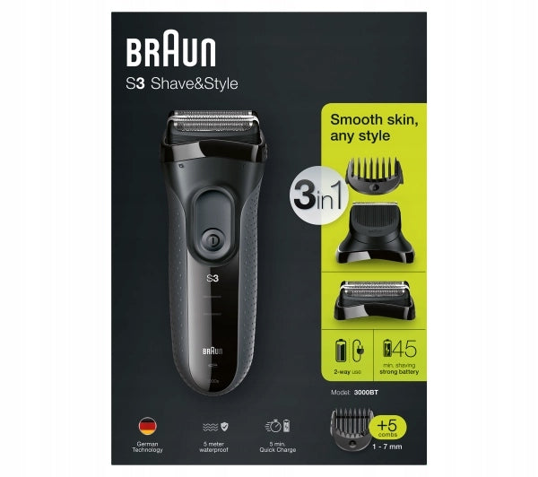 Men's shaver Braun Series 3 300 BLK/BLK Brand Braun