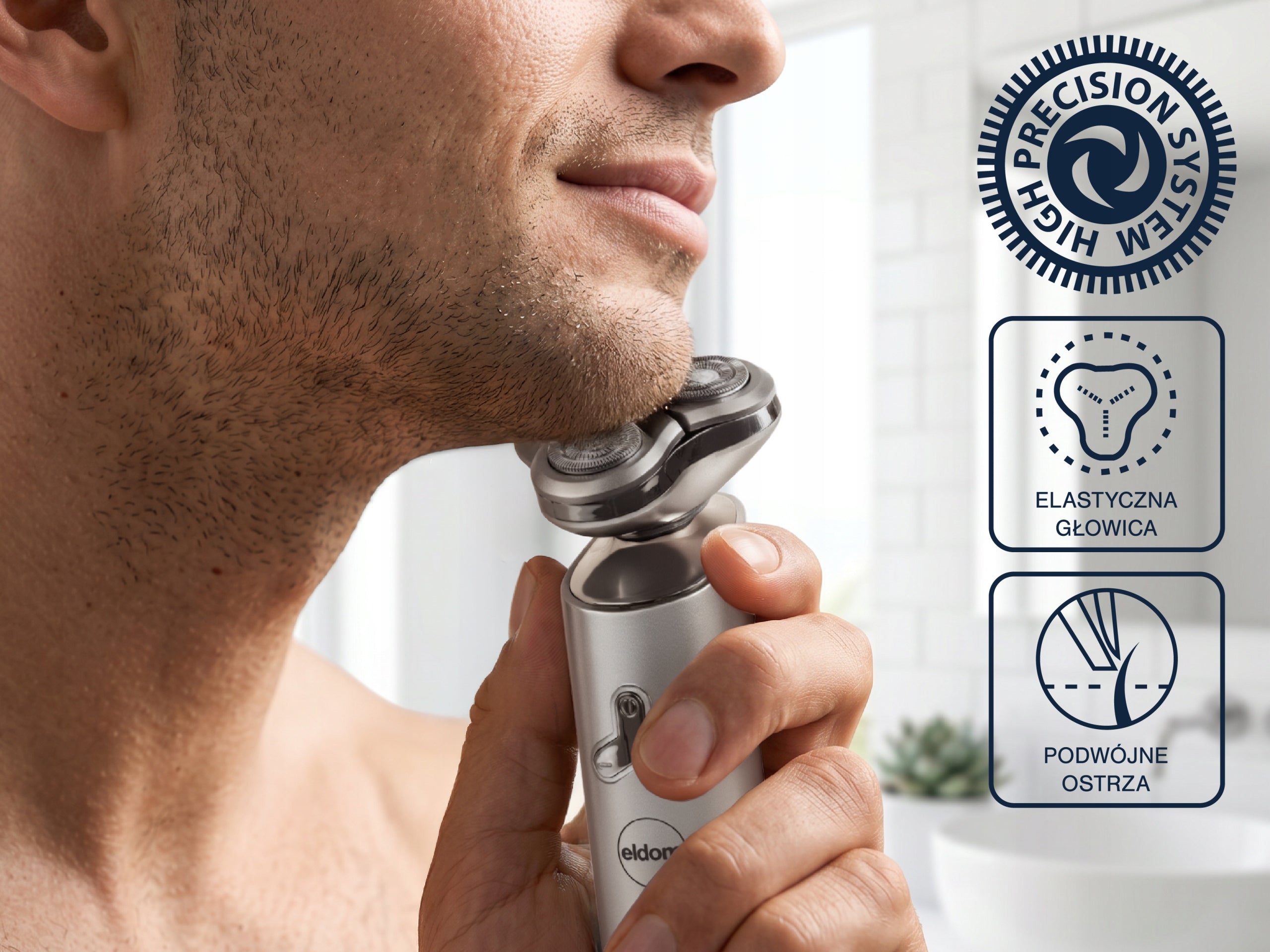Men's shaver electric triple head G55 Eldom Manufacturer code G55