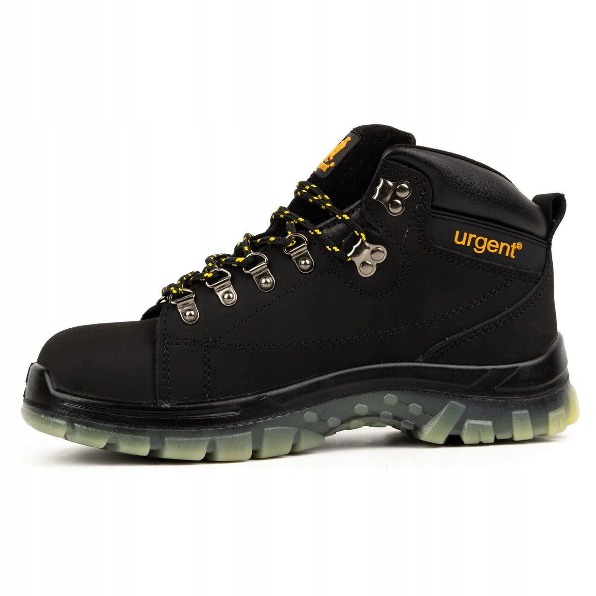 Men's shoes work shoes with toe cap URGENT 114S1 black 43 Shoe size 43