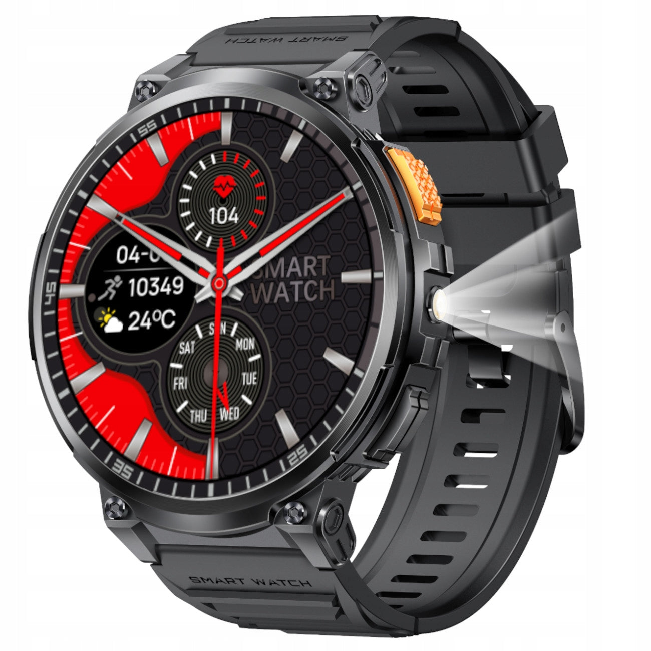 Men's smartwatch GlacierX Giant 730mAh MASSIVE WATERPROOF MENU PL EAN (GTIN) 5905778546482