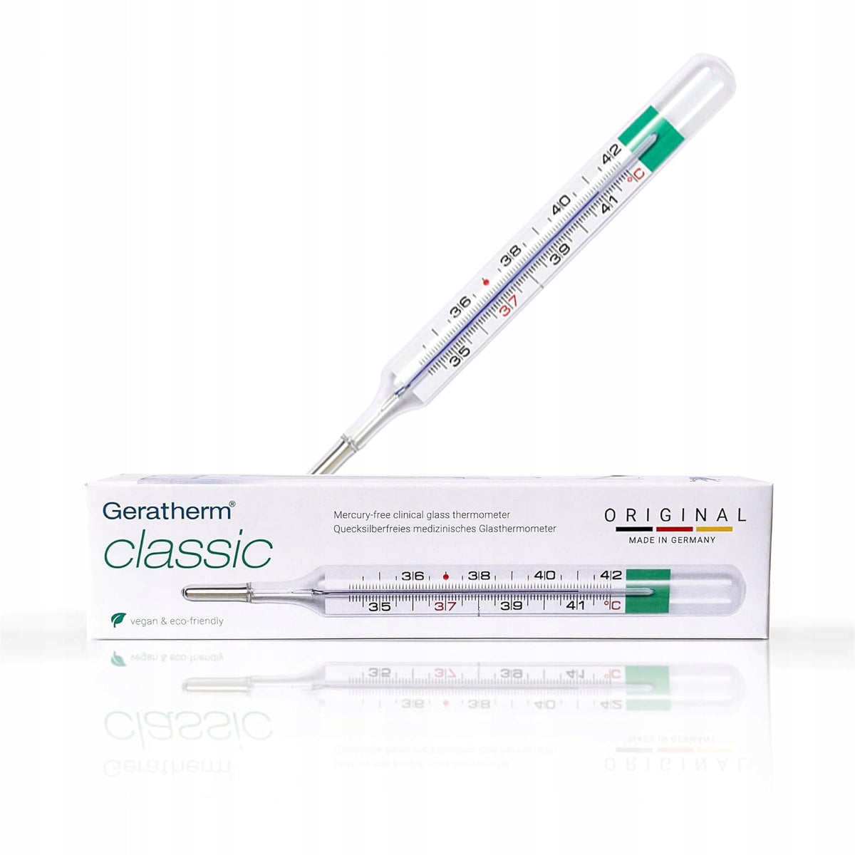 Mercury-free glass thermometer with whisk Classic GT-1000 Geratherm Germany