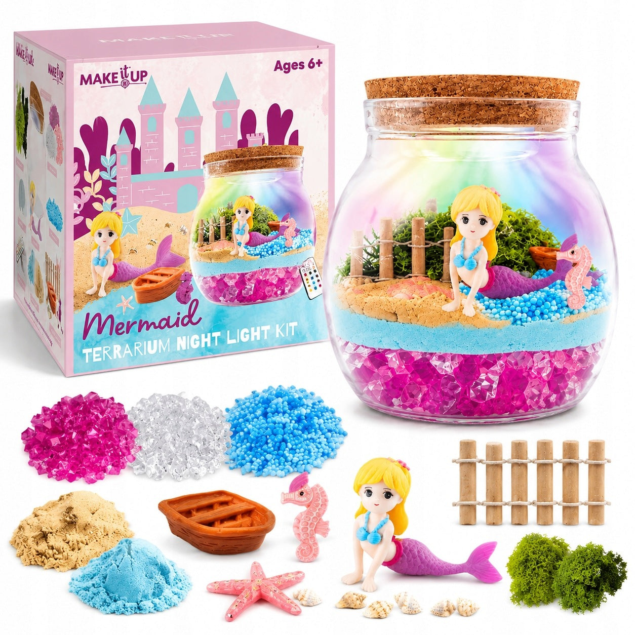 Mermaid Creative Kit for Girl Sand Kinetic Night Light DIY