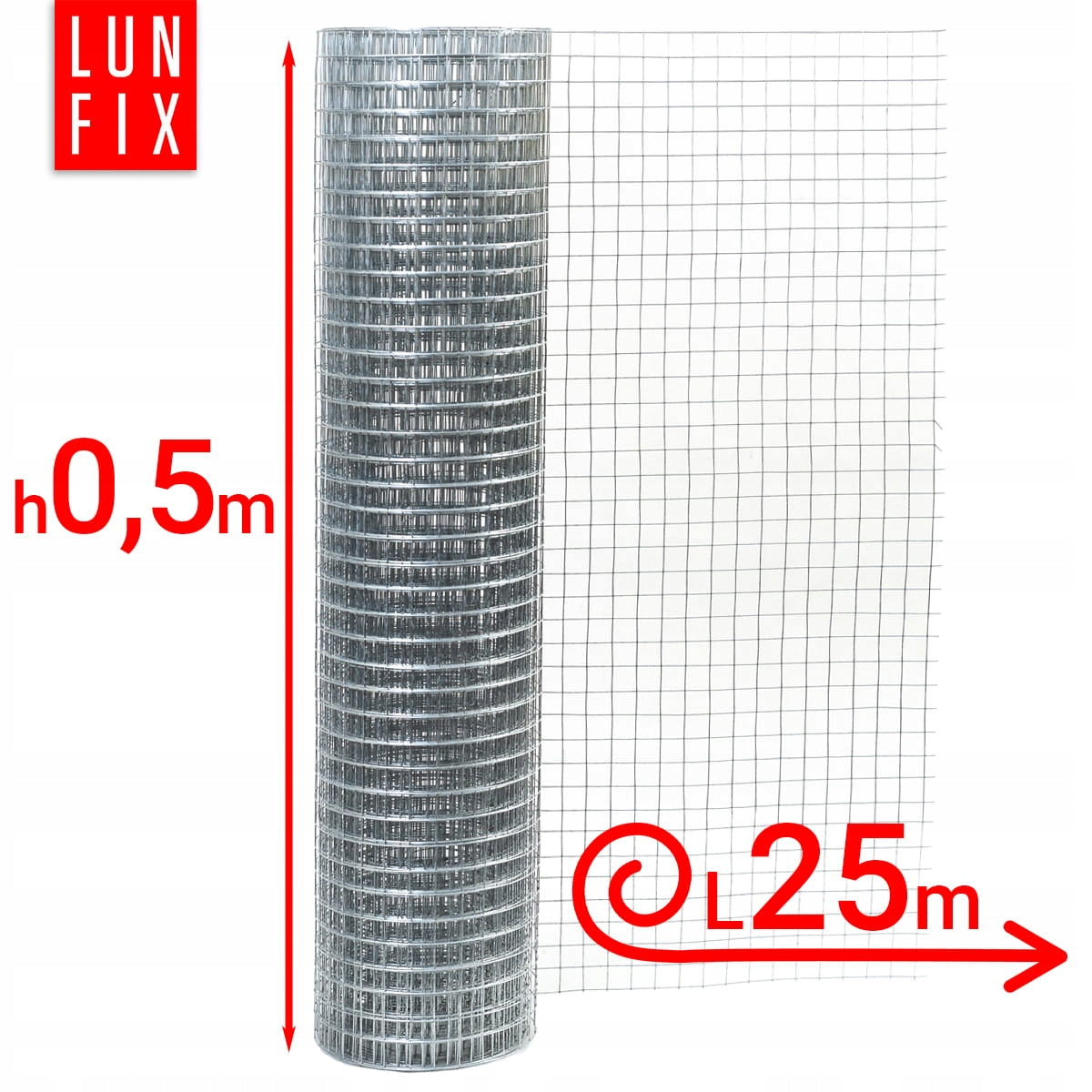 Mesh against rodents 25m for moles marten metal voles 13x13 h50 fi0,8 Manufacturer code siatka metalowa gęsta
