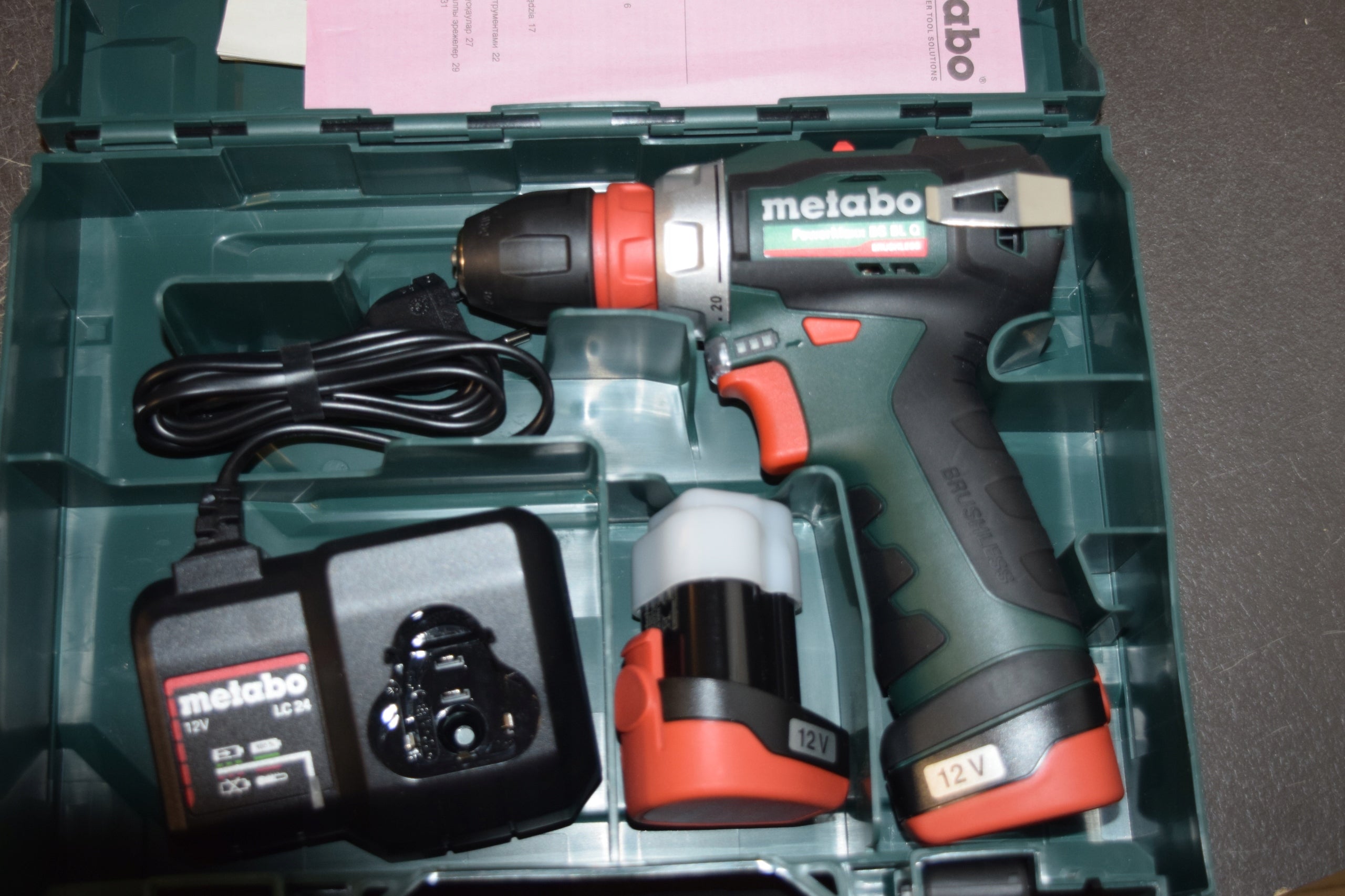Metabo PowerMaxx BS BL Q cordless drill/driver in PVC case Manufacturer code 601749500
