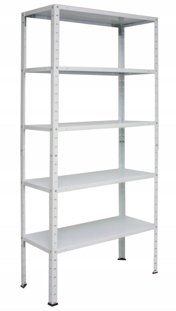 Metal Bookcase 175x70x30 Painted Twisted For Garage Basement 5 Shelves 50KG