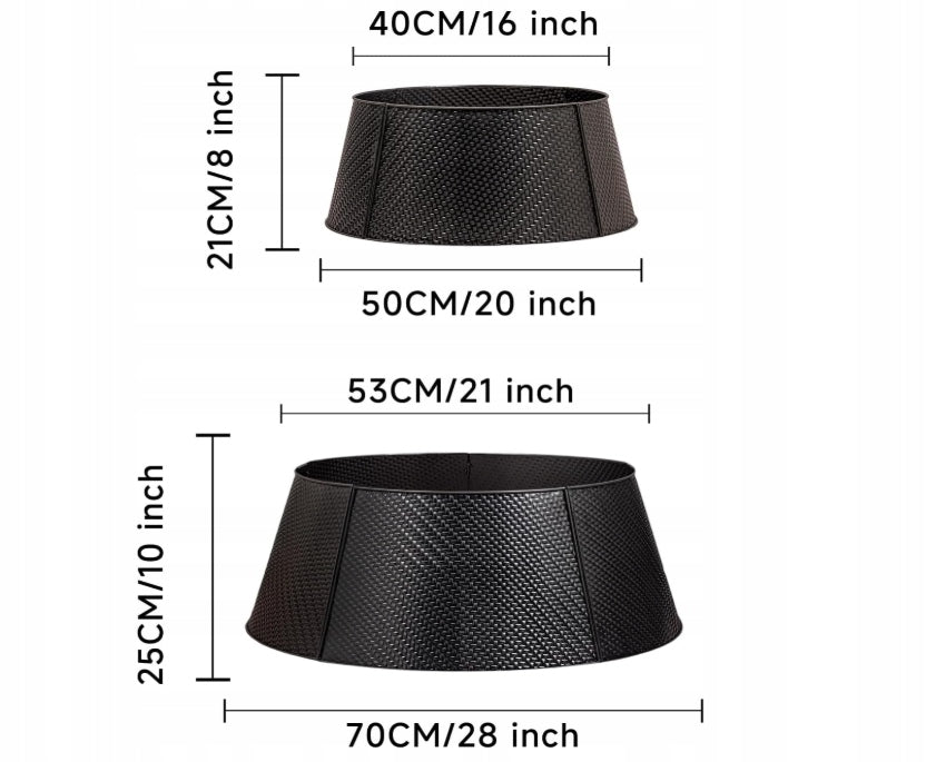 Metal Christmas Tree Stand Housing 50cm Black Collar Brand no brand