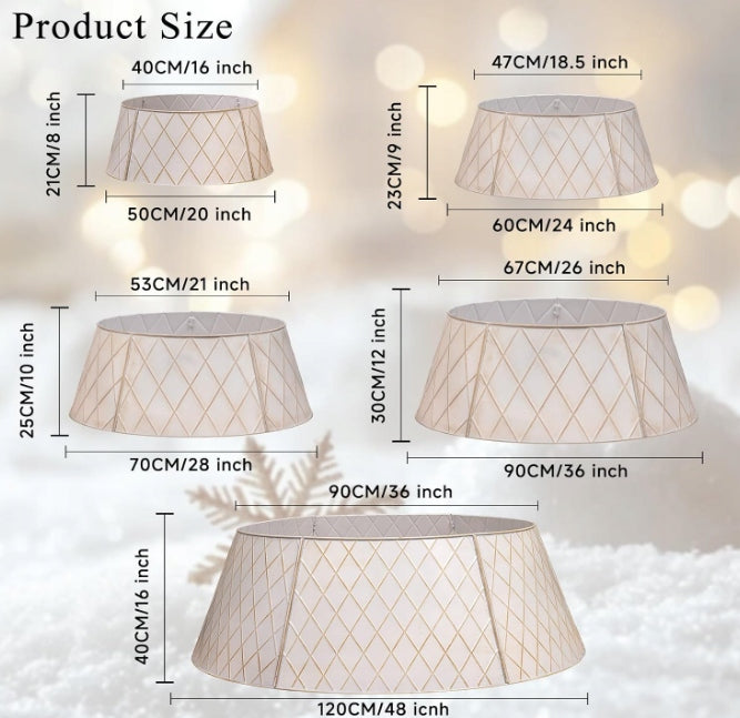 Metal Christmas tree collar Lanpn 60 cm white Brand no brand