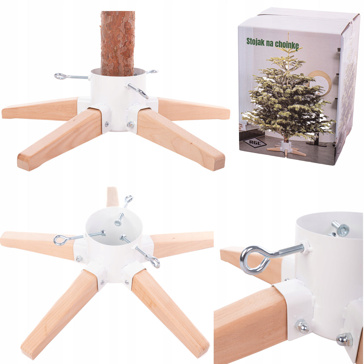 Metal Christmas tree stand+wood Christmas tree stand UP TO 250 cm