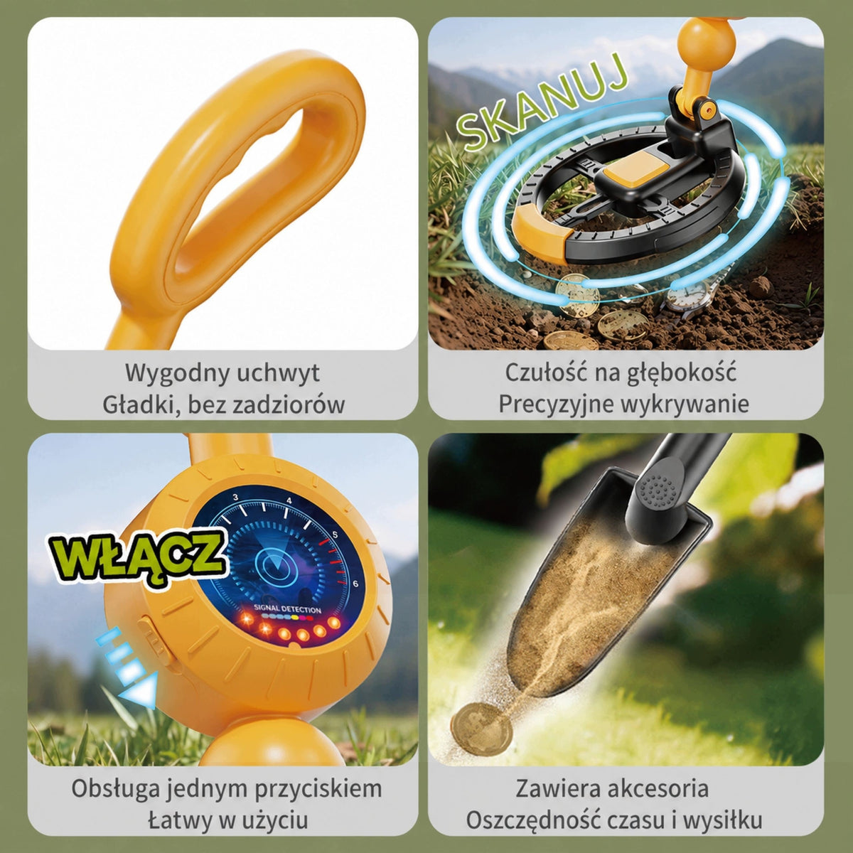Metal Detector for Children Treasure Search Probe Detector WOOPIE Manufacturer code 59882