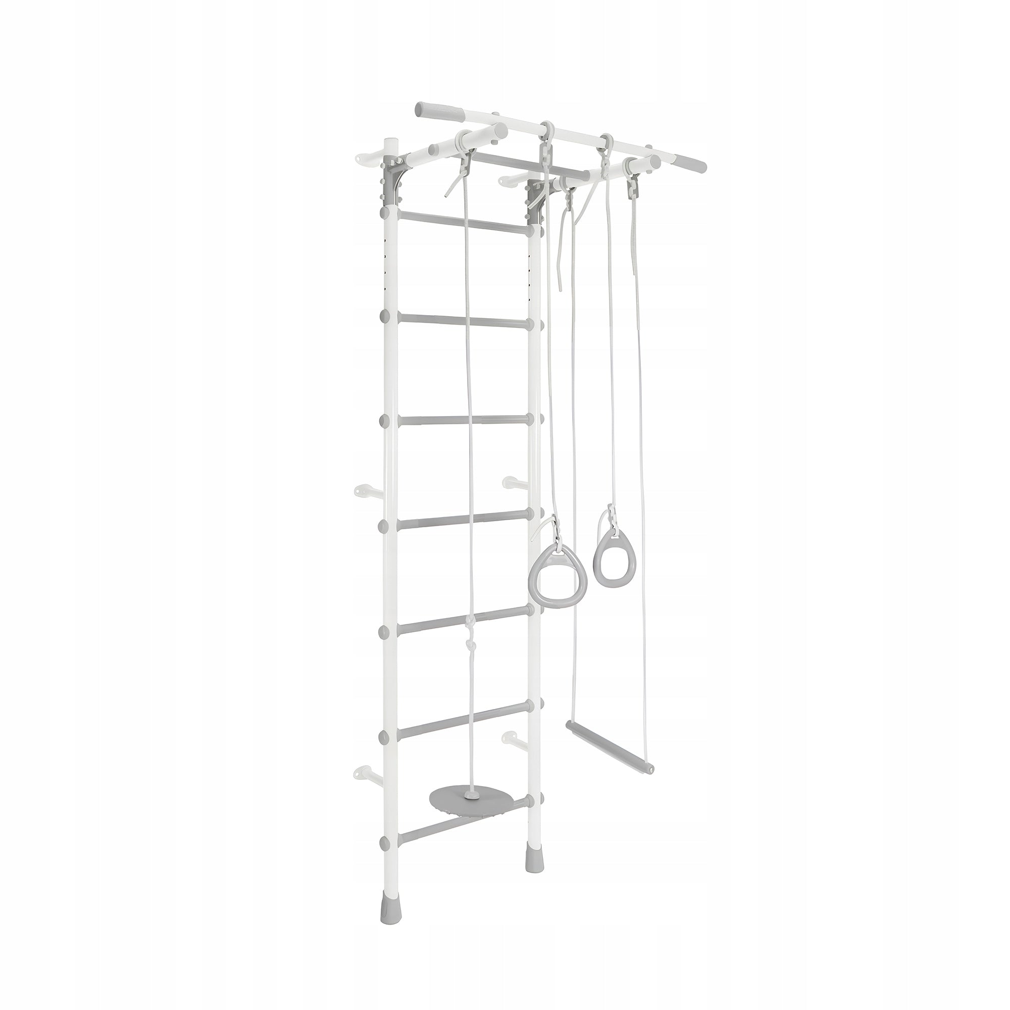 Metal Gymnastics Ladder for Child with Bar Vanilia White-Grey
