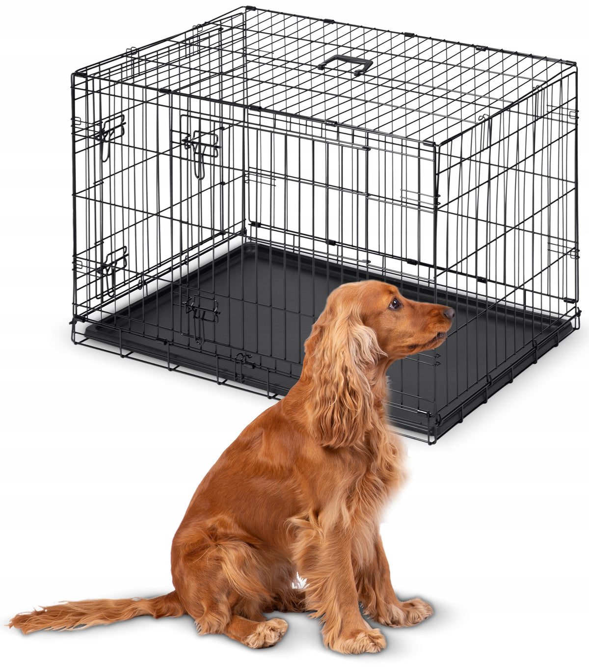 Metal Kennel Cage Playpen Dog Transporter 91x62x57 Packaging status original