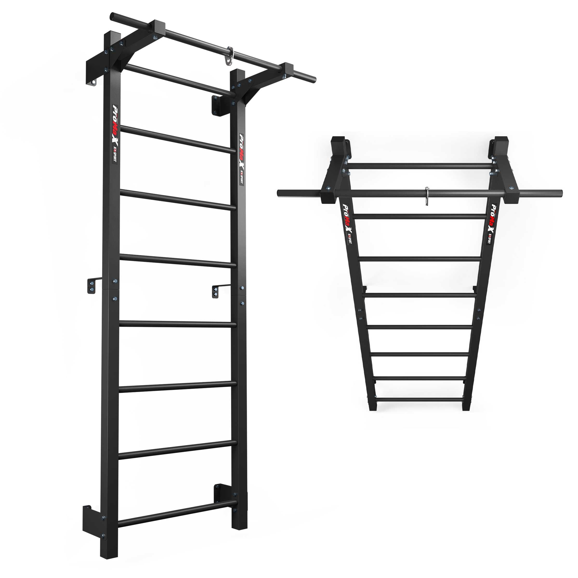 Metal Ladder for Gymnastic Exercises with Bar for Kids and Adults