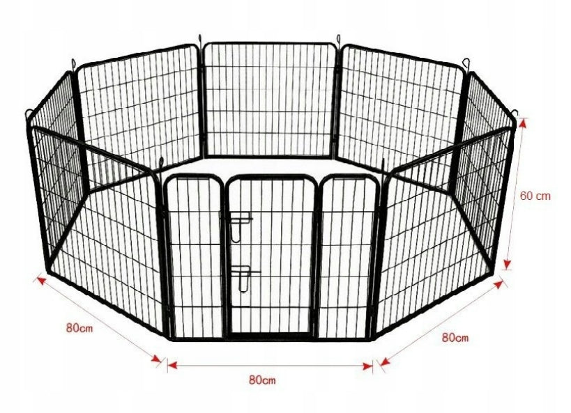 Metal Playpen Cage Cat Runway for Rabbit Cat Dog 60 x 80 cm WITHOUT THRESHOLD Packaging status original
