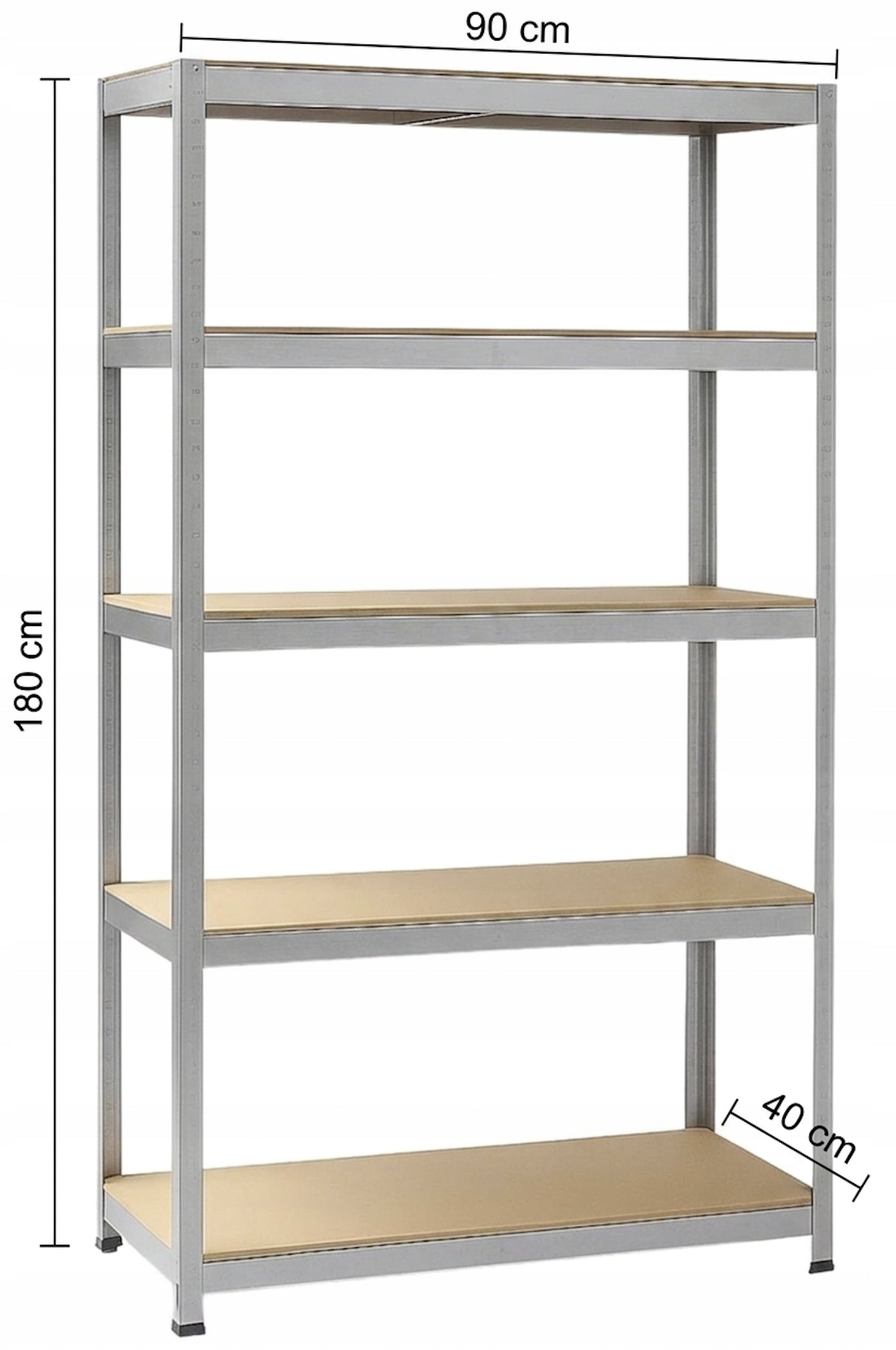 Metal Storage Rack Garage 180x90x40 Cm 5 Shelves 875kg Solid Manufacturer Legger