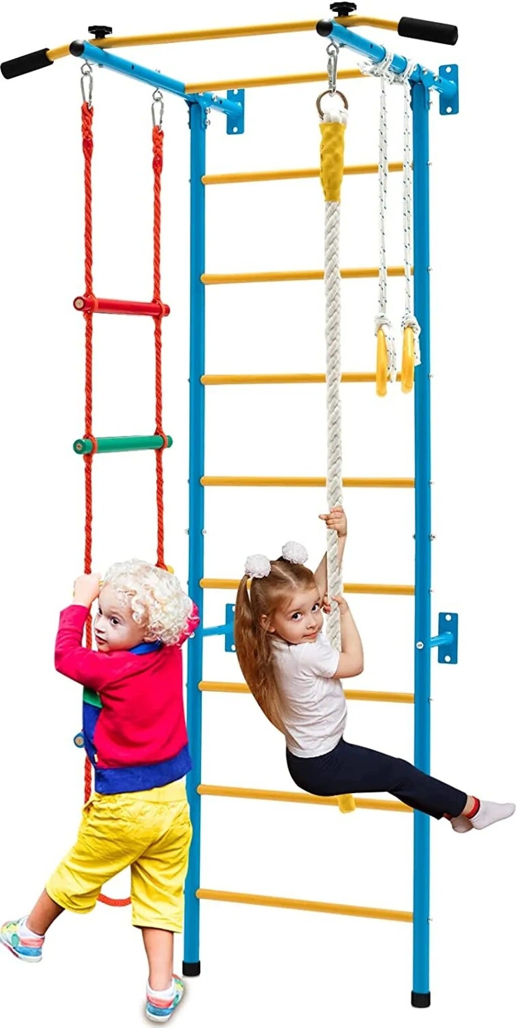 Metal climbing gymnastic wall for children 107x83x223 cm