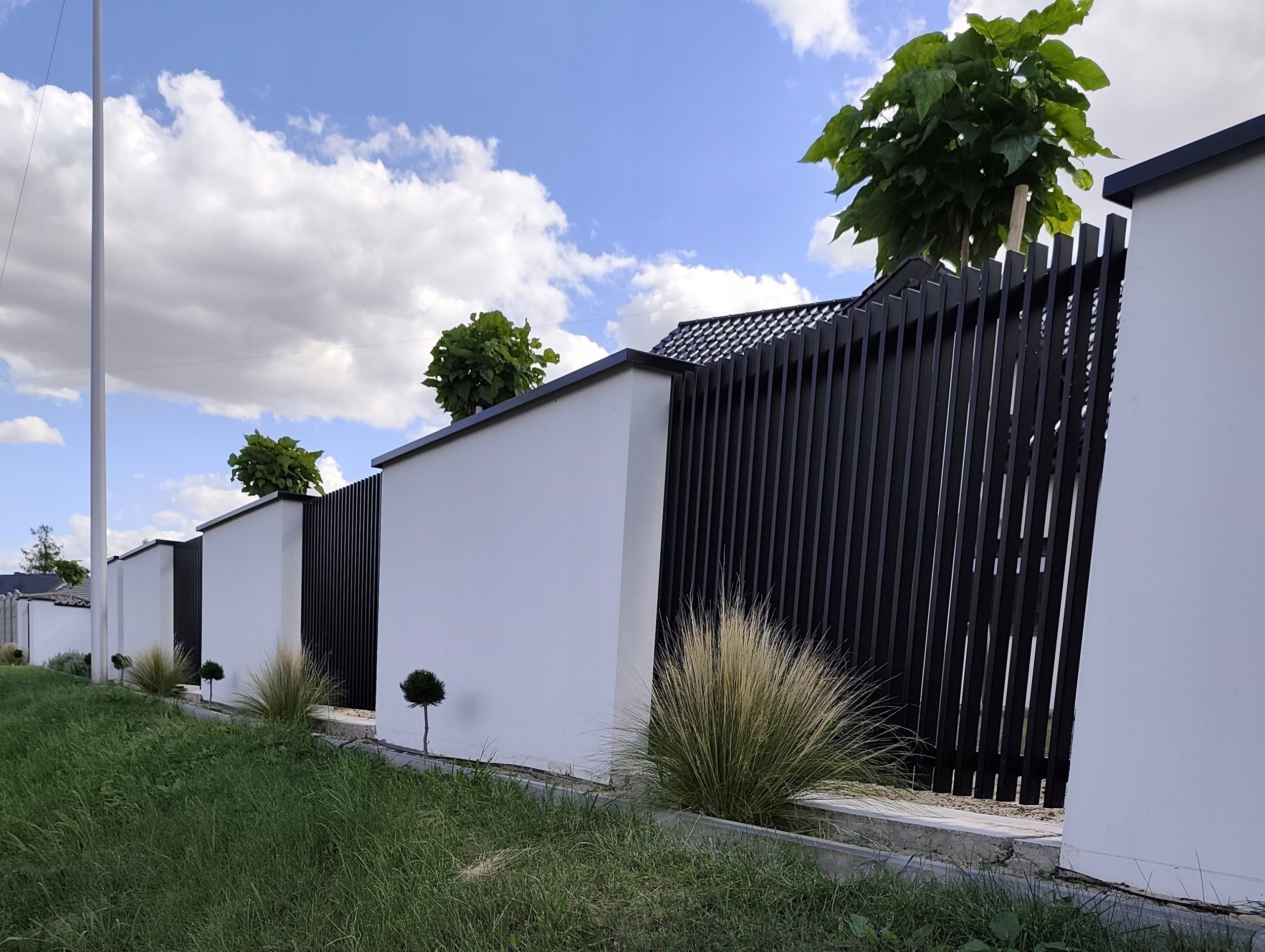 Metal comb bars 60x40 galvanized profiles fence span