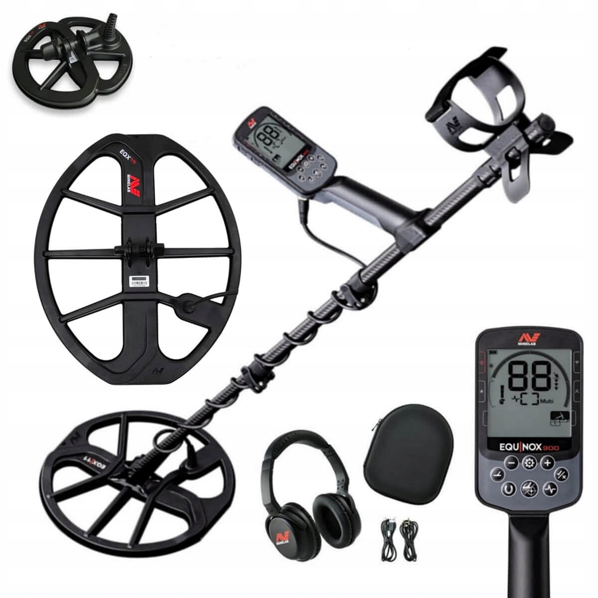 Metal detector MINELAB Equinox 900 (set with 3 coils!)