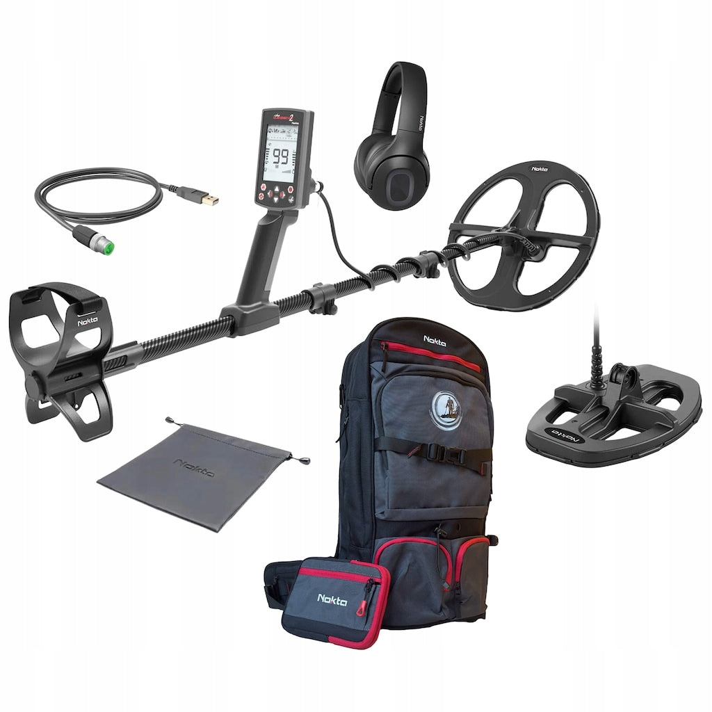 Metal detector Nokta The Legend 2 LD28 11" + LD21 8" + Headphones + Backpack