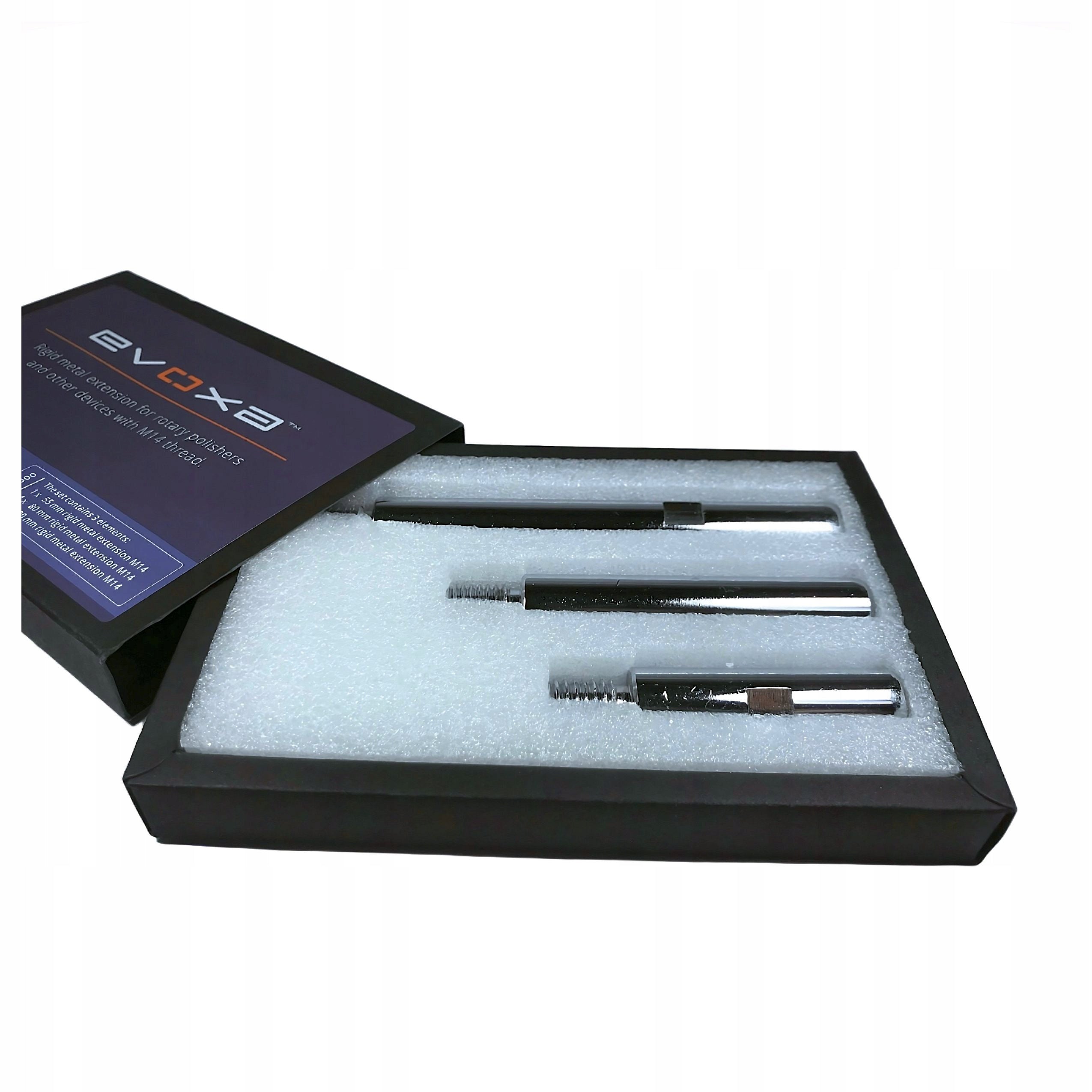 Metal extensions for rotation M14 Evoxa - set of 3: 55mm, 80mm, 125mm