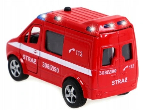 Metal model FIRE BRIGADE with drive, speaks after Brand Toys Group