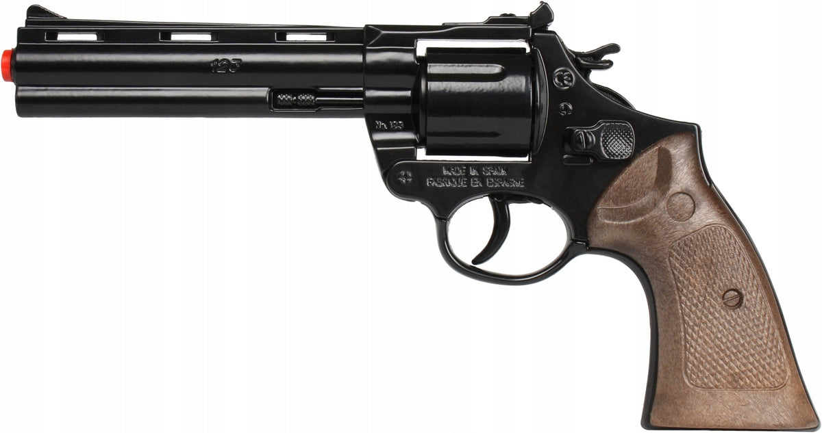 Metal police revolver for capes 12 - Gonher 123/6 - Black
