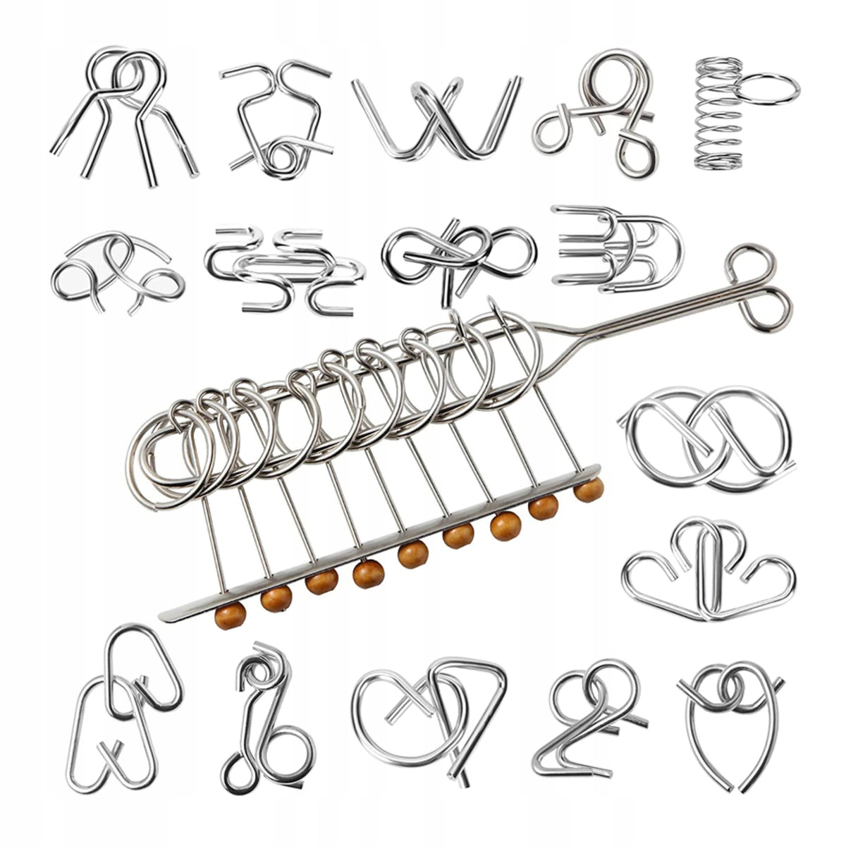 Metal puzzle 3D set 30pcs puzzle game wire puzzle Packaging status original