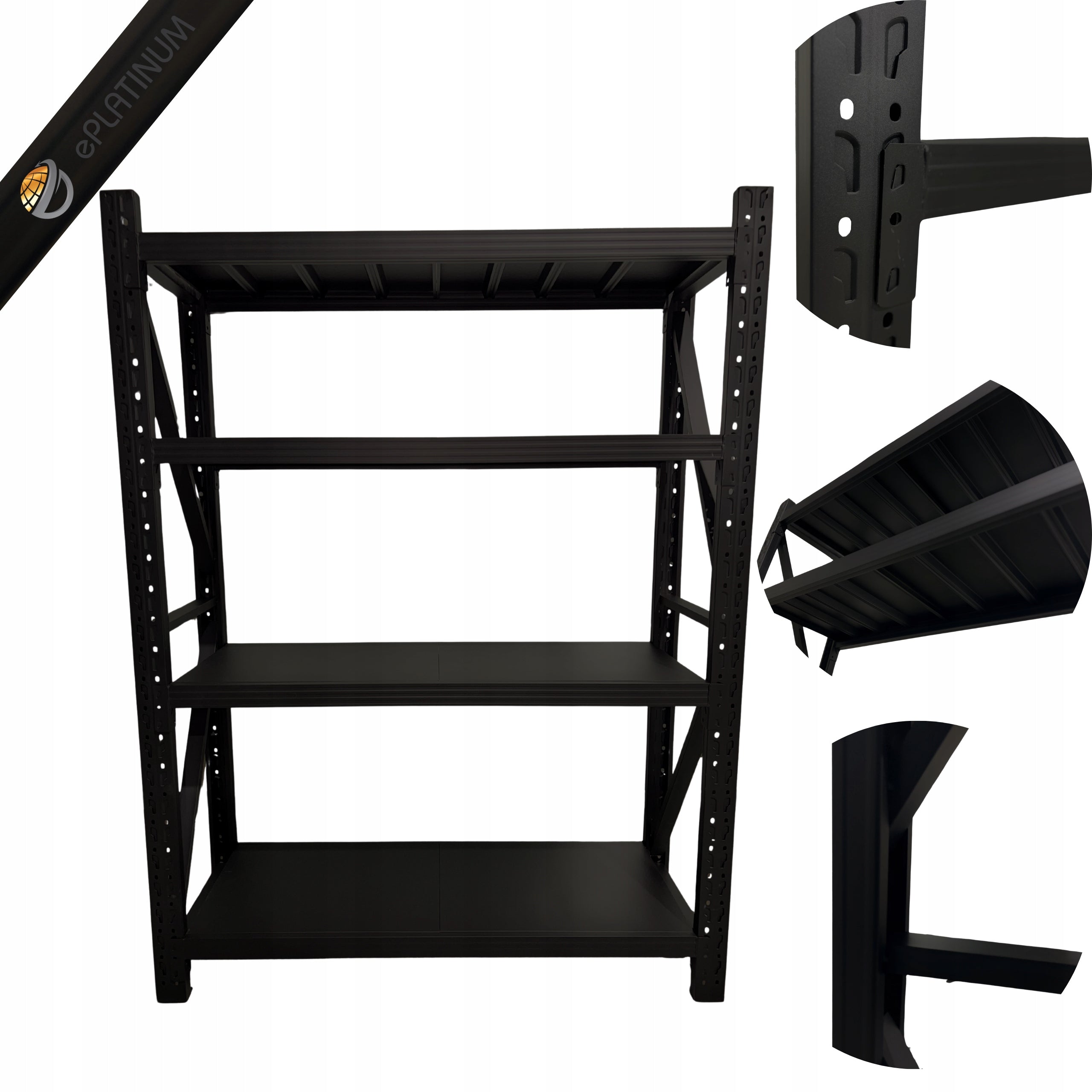 Metal rack 200x150x50 cm |Capacity 1200 kg| Strong with steel shelves