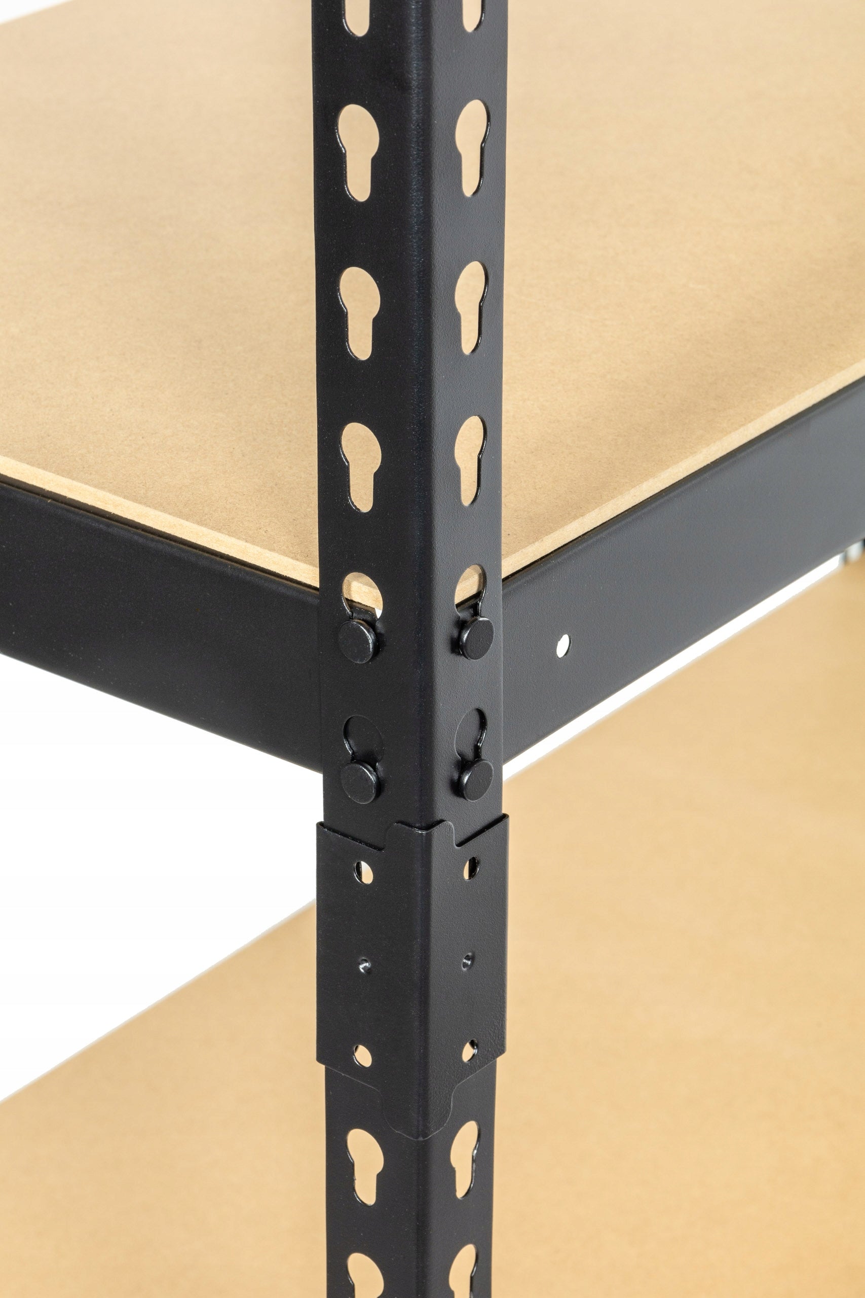 Metal rack RIVET storage BLACK STRONG 5x265kg 180x90x40cm DOOC Packaging status original
