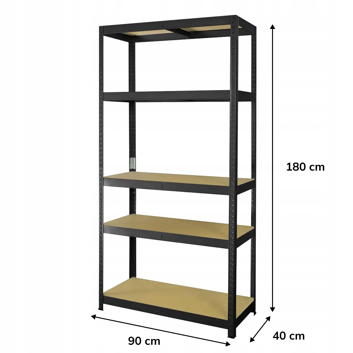 Metal rack black 180x90x40 cm 875kg storage for basement garage Manufacturer code 5.26.02-102