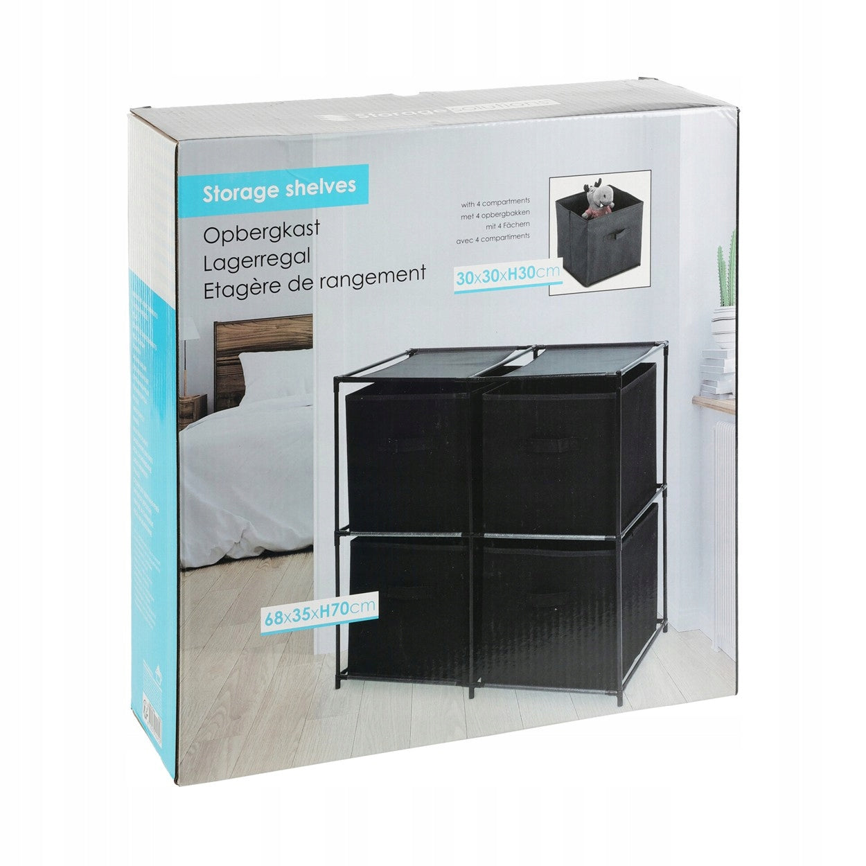 Metal rack black DRAWERS textile baskets shelf 70 cm Tourist Manufacturer code C80652640