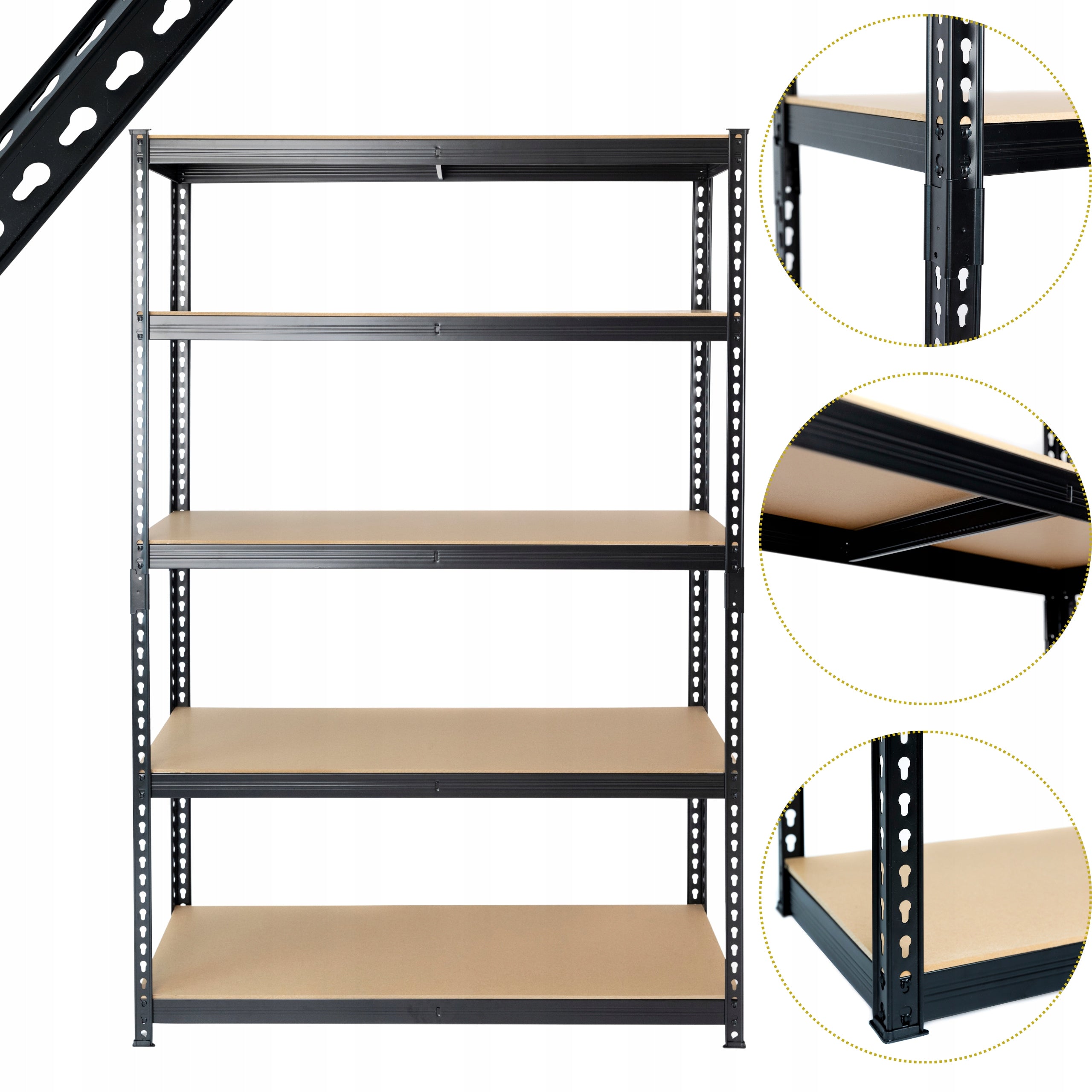 Metal rack black industrial loft ePlatinum 180x120x40 5x280kg QUALITY
