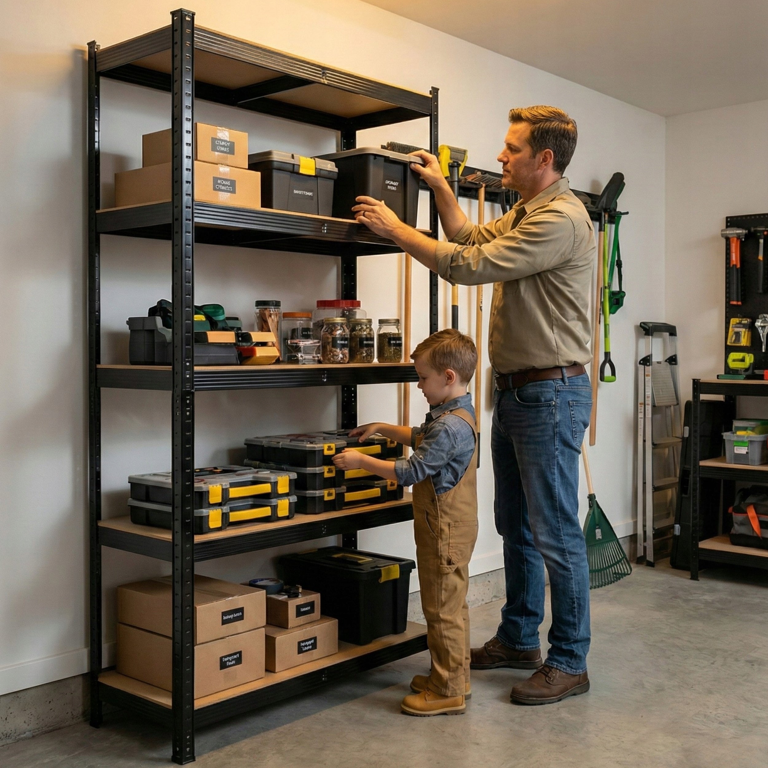Metal storage rack 205x120x45cm for garage 1000 kg FUNFIT HOME&OFFICE EAN (GTIN) 5905771301958